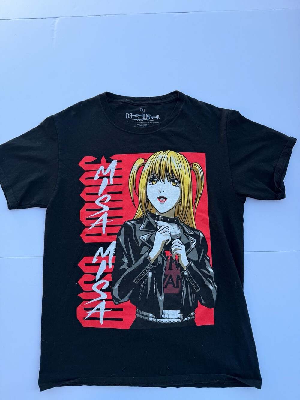 Death Note Misa Misa Anime Graphic T-Shirt Size S Black